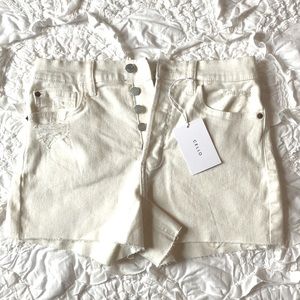 Cello white jean shorts